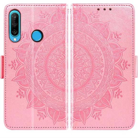 P30 Lite Wallet Case and Tempered Glass Screen Protector Credit Card Holder Flip - Picture 8 of 9